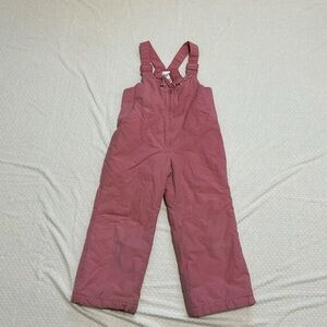 GYMBOREE Girls Dusty Rose Pink Embroidered Snow Bibs Pants Youth 4 4T